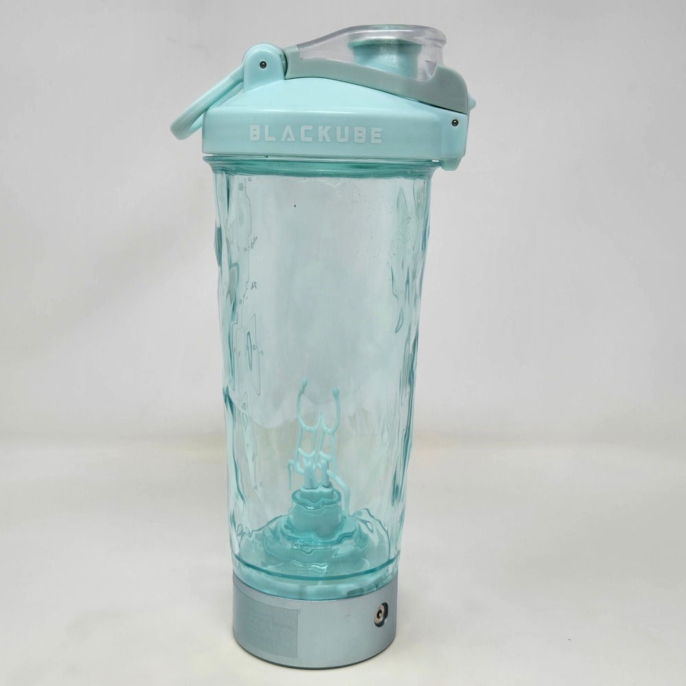 BLACKUBE Electric Protein Shaker Bottle Rechargeable Mixer Aqua‎ Blue 700ml